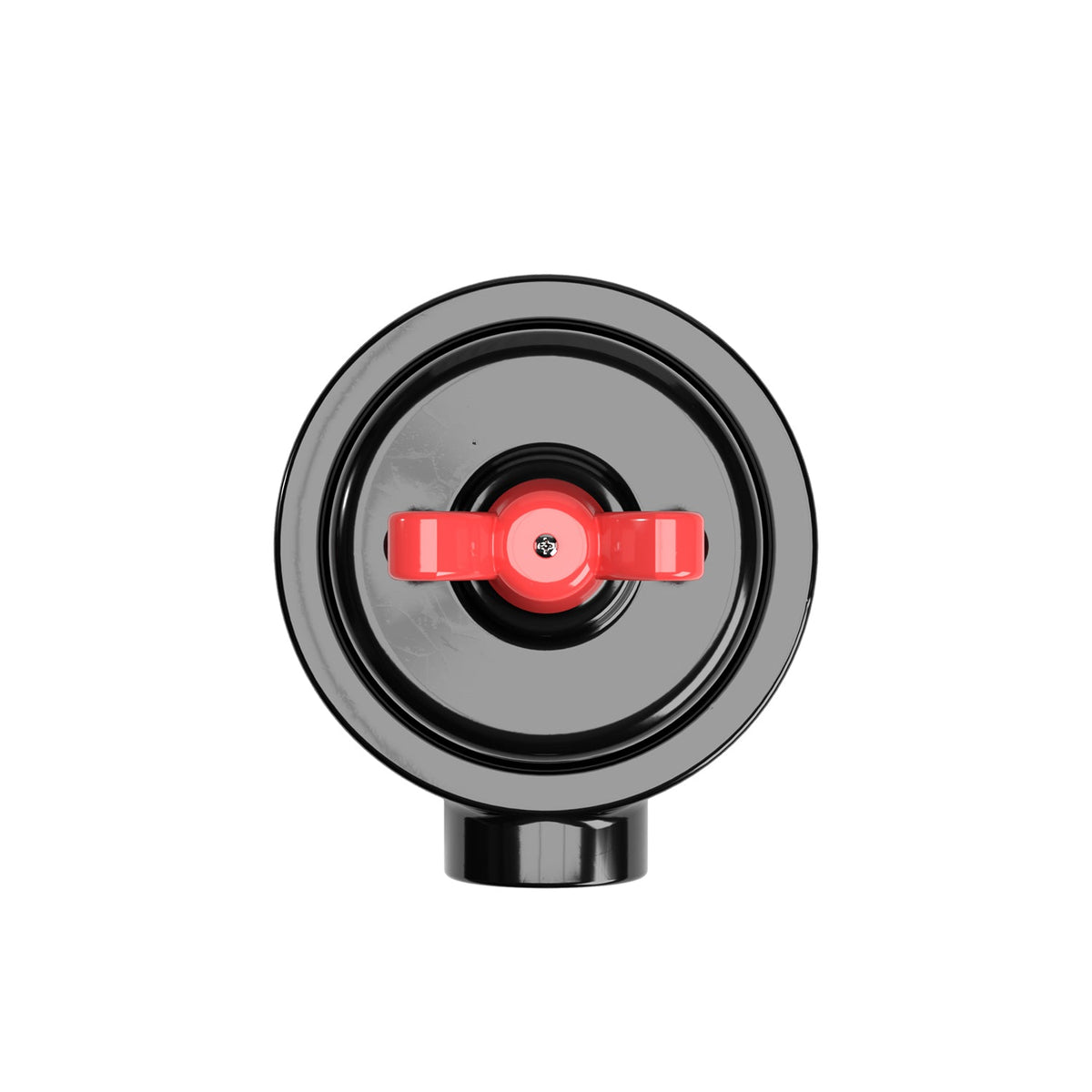 Kit interruttore/deviatore con dado a farfalla e base per Creative-Tubes in porcellana nera Rosso 1