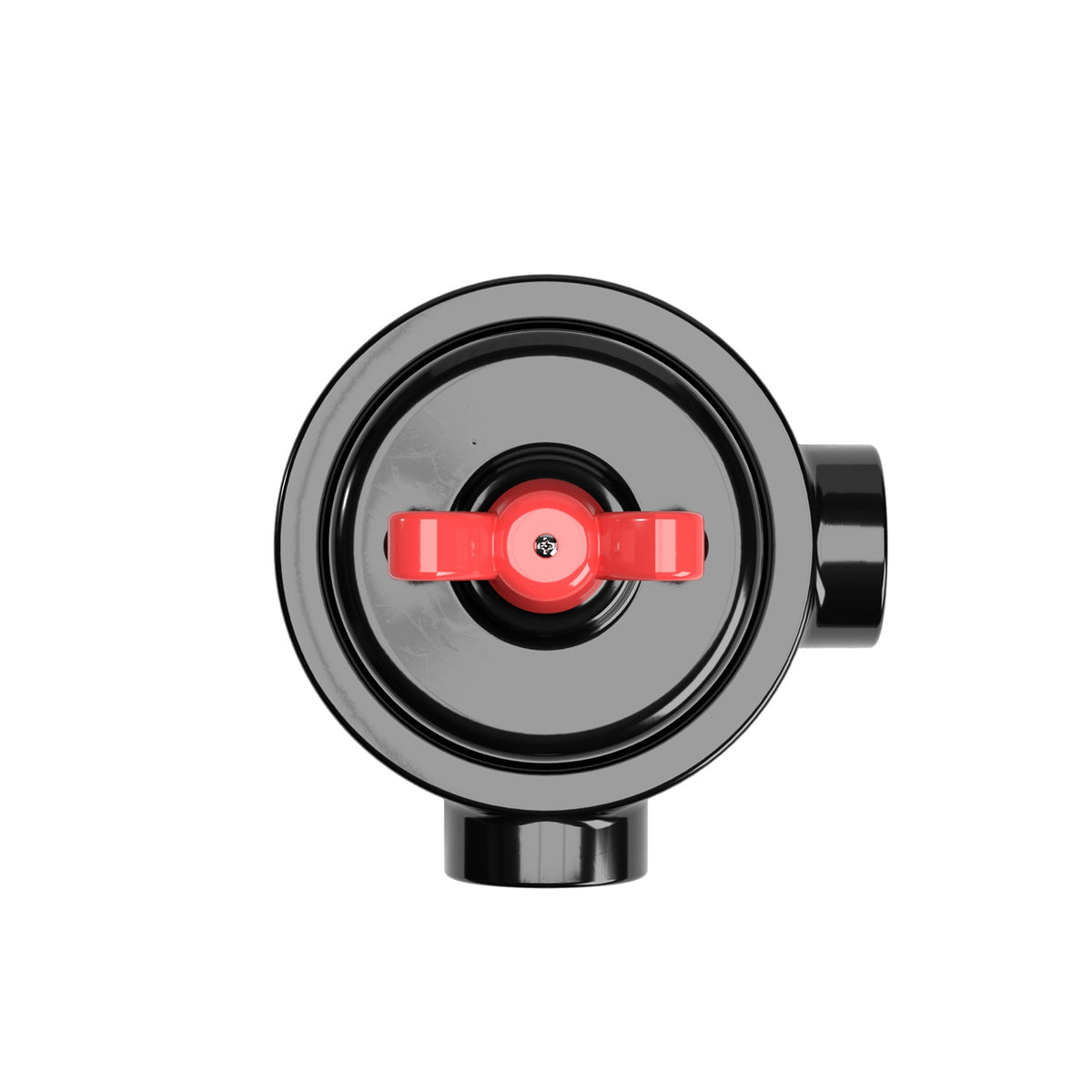Kit interruttore/deviatore con dado a farfalla e base per Creative-Tubes in porcellana nera Rosso 2
