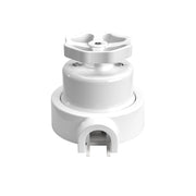 Kit interruttore/deviatore con manopola e base per Creative-Tubes in porcellana bianca Bianco 1