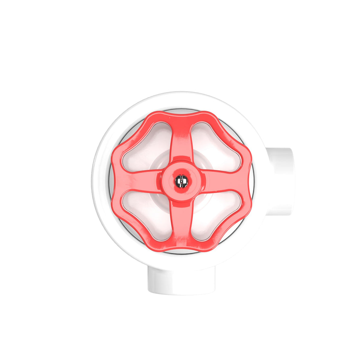 Kit interruttore/deviatore con manopola e base per Creative-Tubes in porcellana bianca Rosso 2