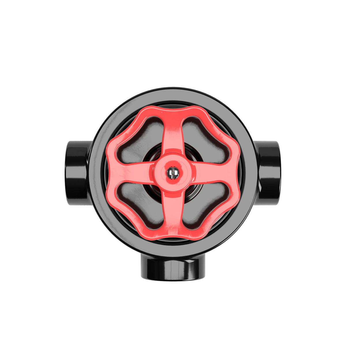 Kit interruttore/deviatore con manopola e base per Creative-Tubes in porcellana nera Rosso 3