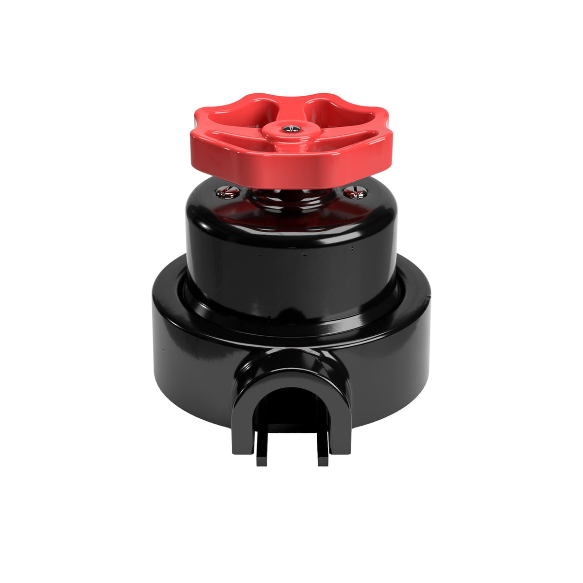 Kit interruttore/deviatore con manopola e base per Creative-Tubes in porcellana nera Rosso 1
