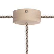 Kit Mini rosone cilindrico in legno a 1 foro centrale e 2 laterali - Neutro