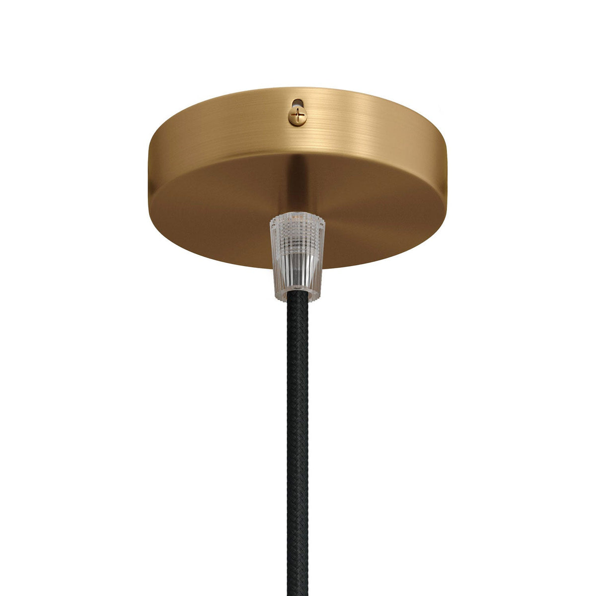Kit Mini Rosone cilindrico in metallo a 1 foro centrale - Bronzo satinato Conico