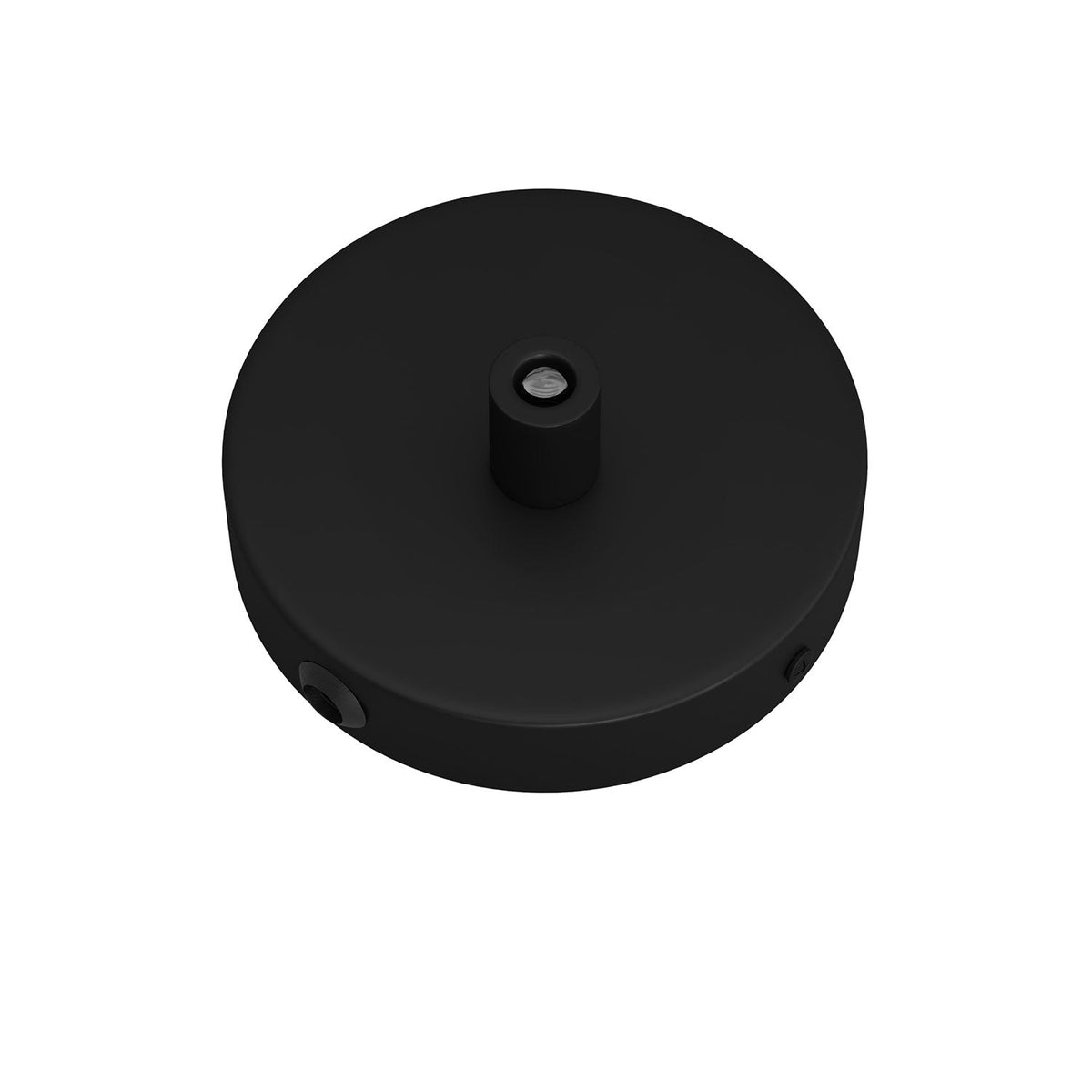 Kit Mini rosone cilindrico in metallo a 1 foro centrale e 2 laterali - Nero Cilindrico
