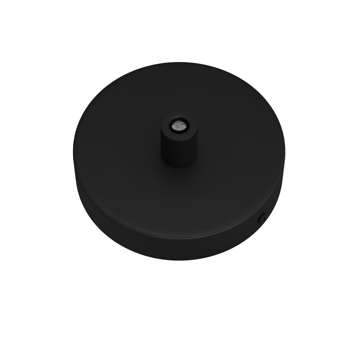 Kit Mini Rosone cilindrico in metallo a 1 foro centrale - Nero Cilindrico