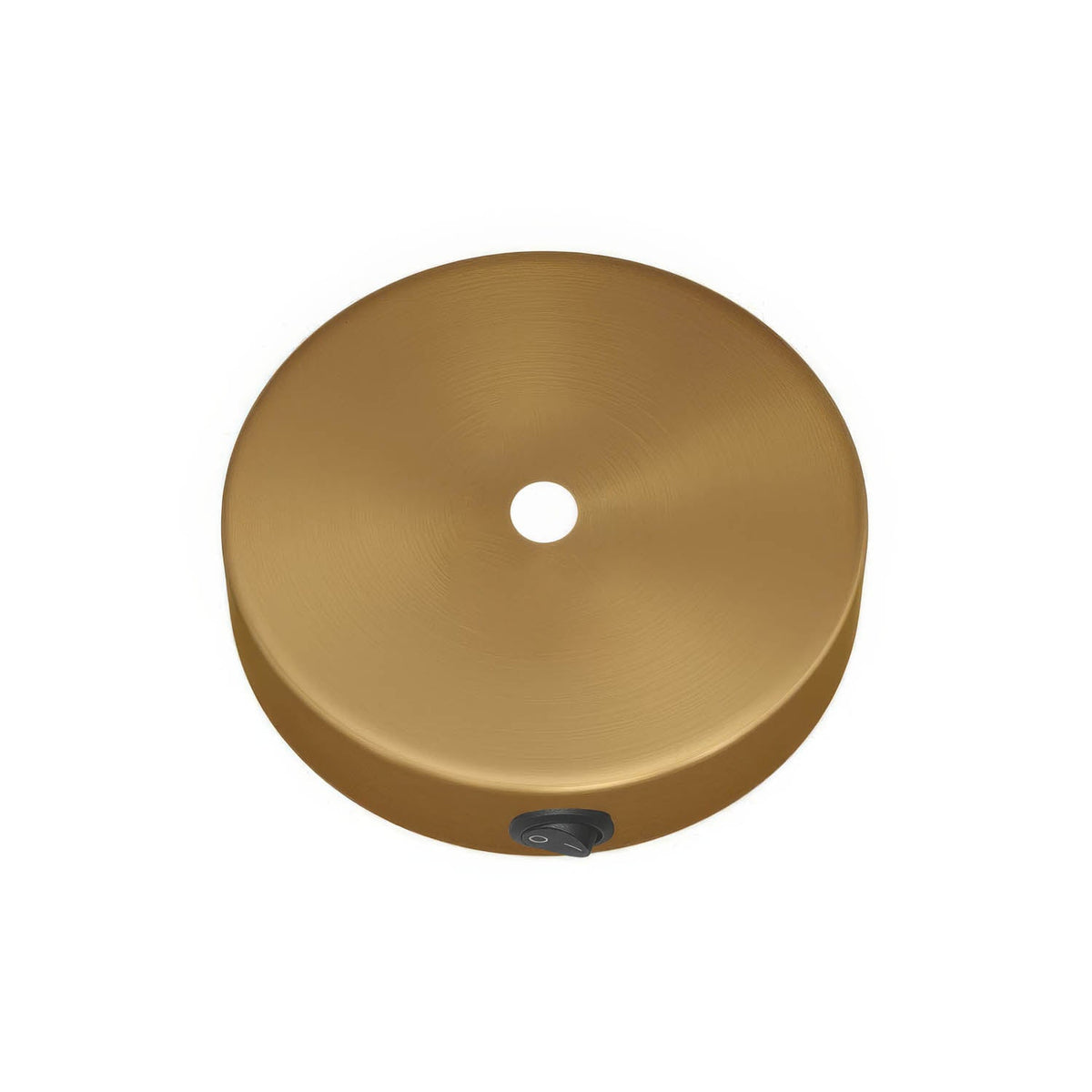 Kit mini rosone cilindrico in metallo con interruttore - Bronzo satinato