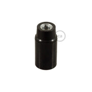 Kit portalampada E14 in bakelite - Nero