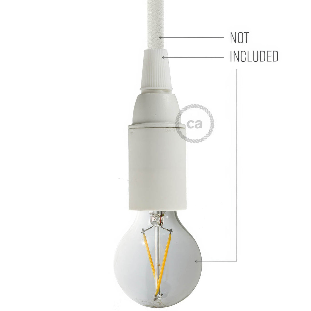 Kit portalampada E14 in termoplastica - Bianco