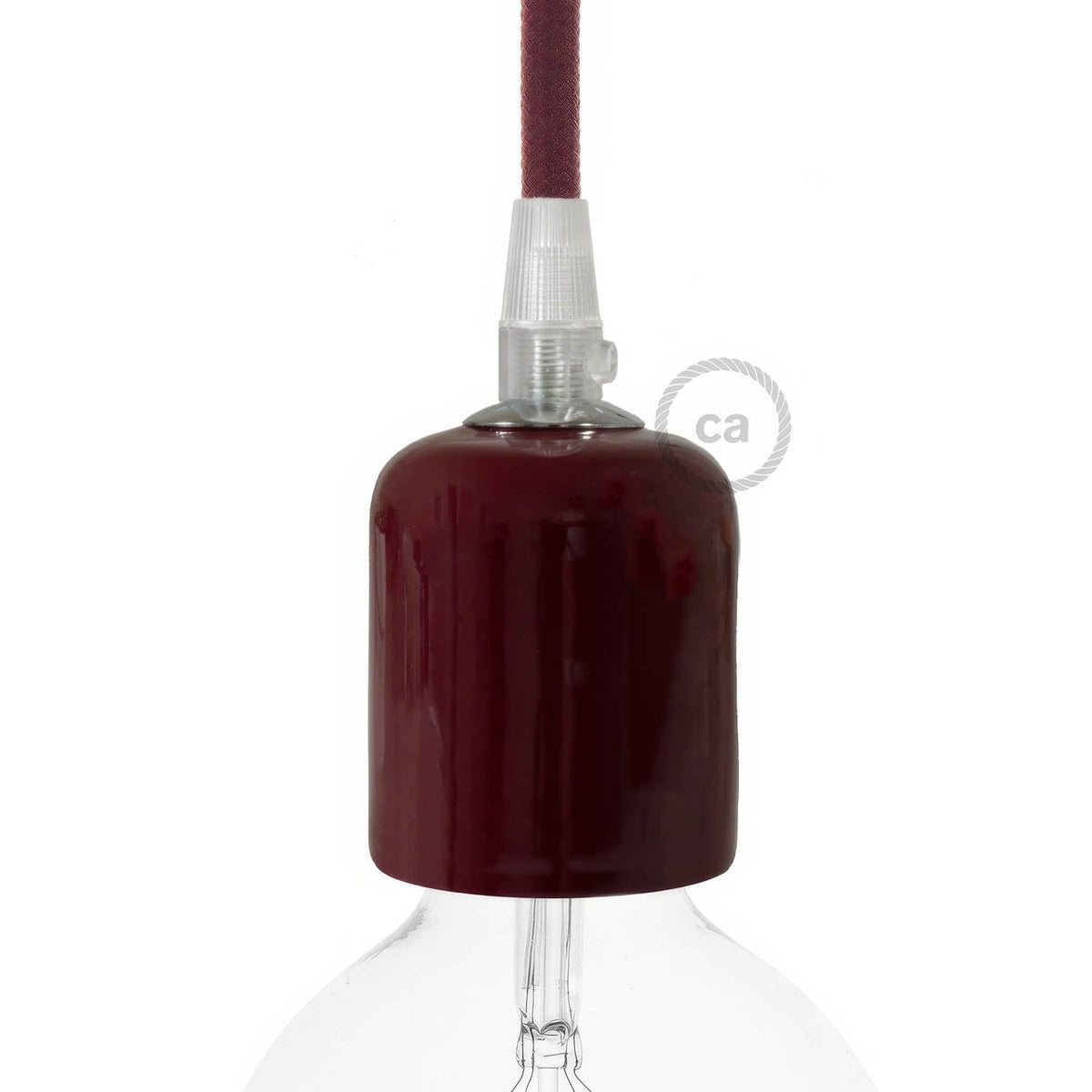 Kit portalampada E27 in ceramica - Bordeaux