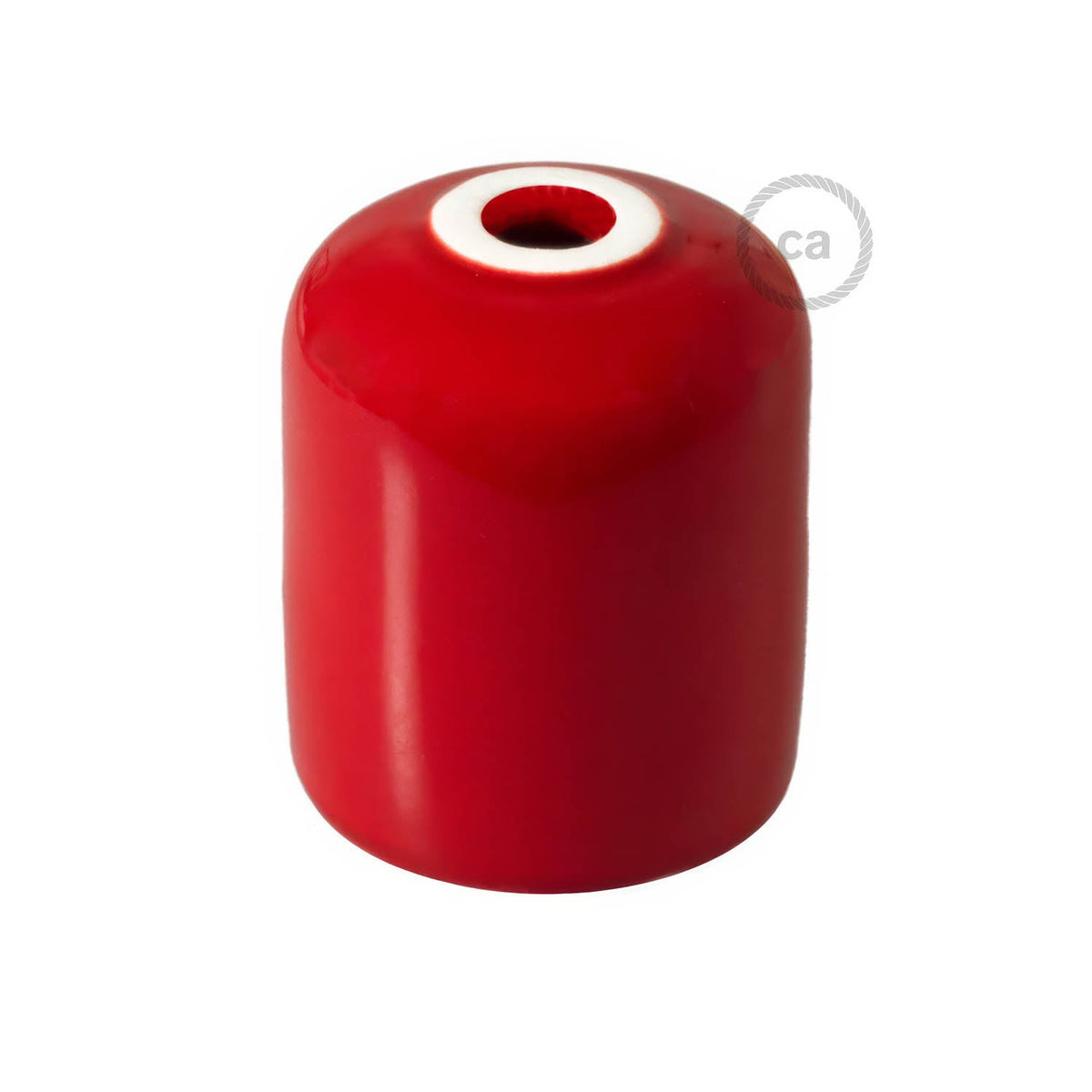 Kit portalampada E27 in ceramica - Rosso