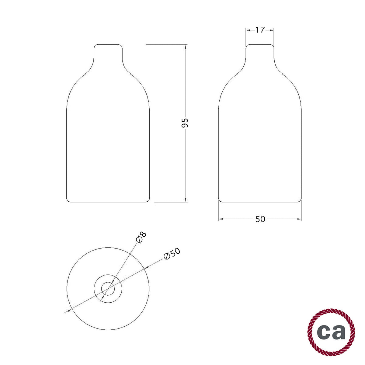 Kit portalampada E27 in legno con serracavo nascosto - Neutro