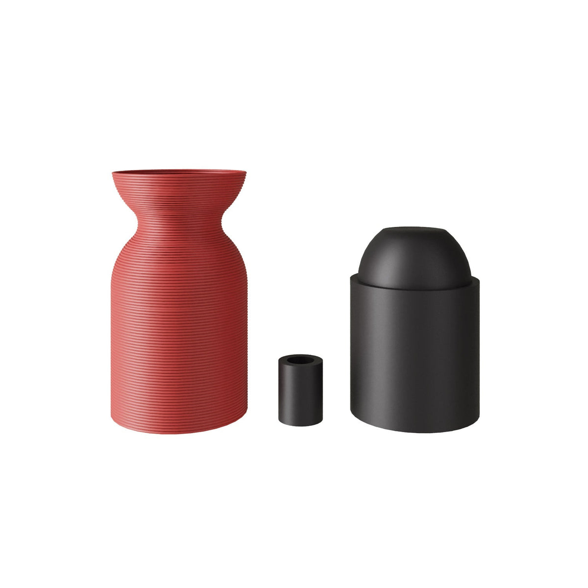 Kit portalampada E27 in plastica riciclata con stampante 3D - Terracotta