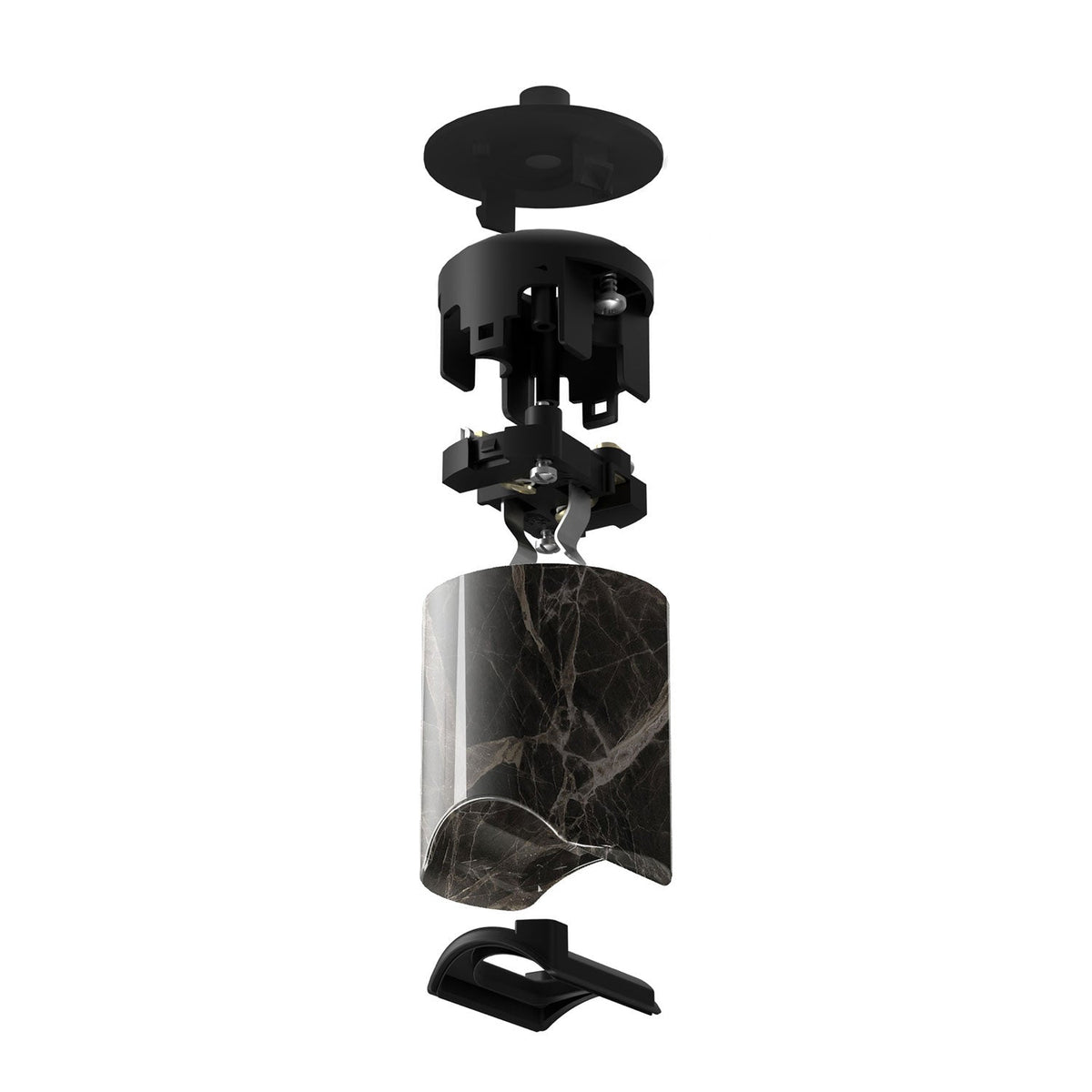 Kit portalampada esse14 per lampade a sospensione con attacco S14d - Effetto Brown marble
