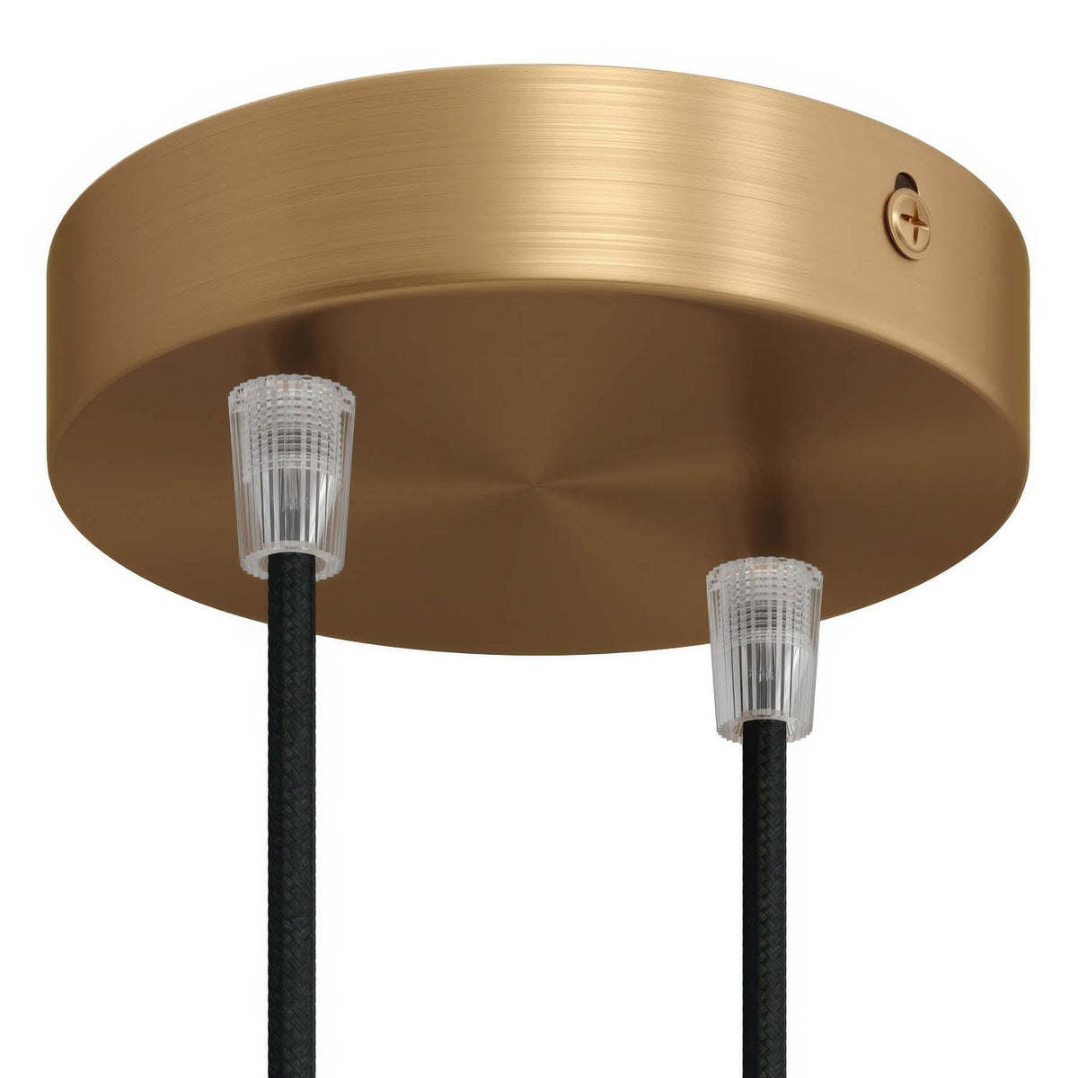 Kit rosone cilindrico in metallo a 2 fori - Bronzo satinato Conico