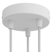 Kit rosone cilindrico in metallo a 3 fori - Bianco opaco Conico