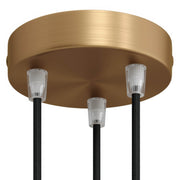 Kit rosone cilindrico in metallo a 3 fori - Bronzo satinato Conico