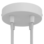 Kit rosone cilindrico in metallo a 4 fori - Bianco opaco Conico