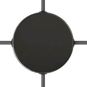 Kit rosone cilindrico in metallo a 4 fori laterali (scatola di derivazione) - Nero perla