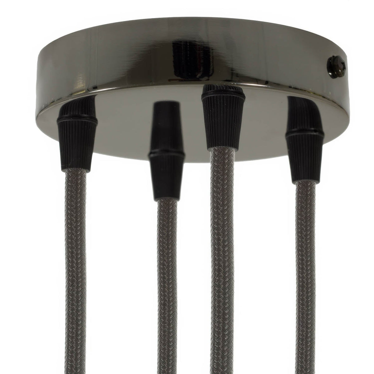 Kit rosone cilindrico in metallo a 4 fori - Nero perla Conico