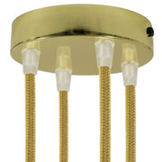 Kit rosone cilindrico in metallo a 4 fori - Ottone Conico