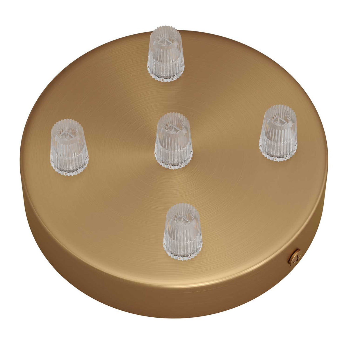 Kit rosone cilindrico in metallo a 5 fori - Bronzo satinato Conico