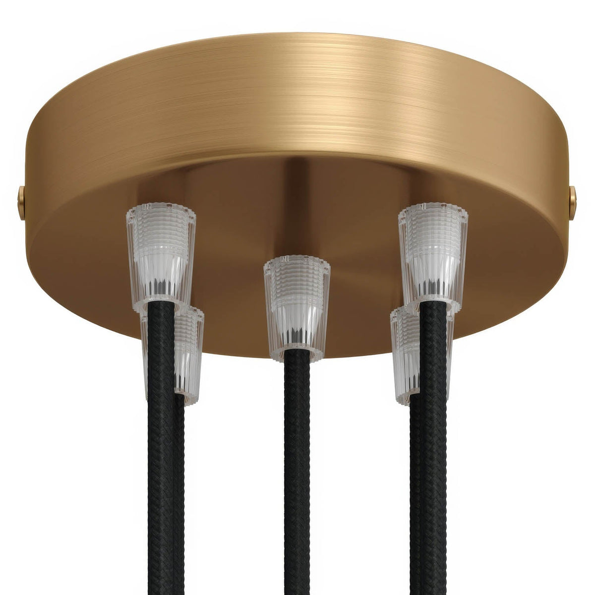 Kit rosone cilindrico in metallo a 5 fori - Bronzo satinato Conico