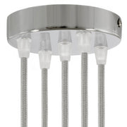 Kit rosone cilindrico in metallo a 5 fori - Cromo Conico