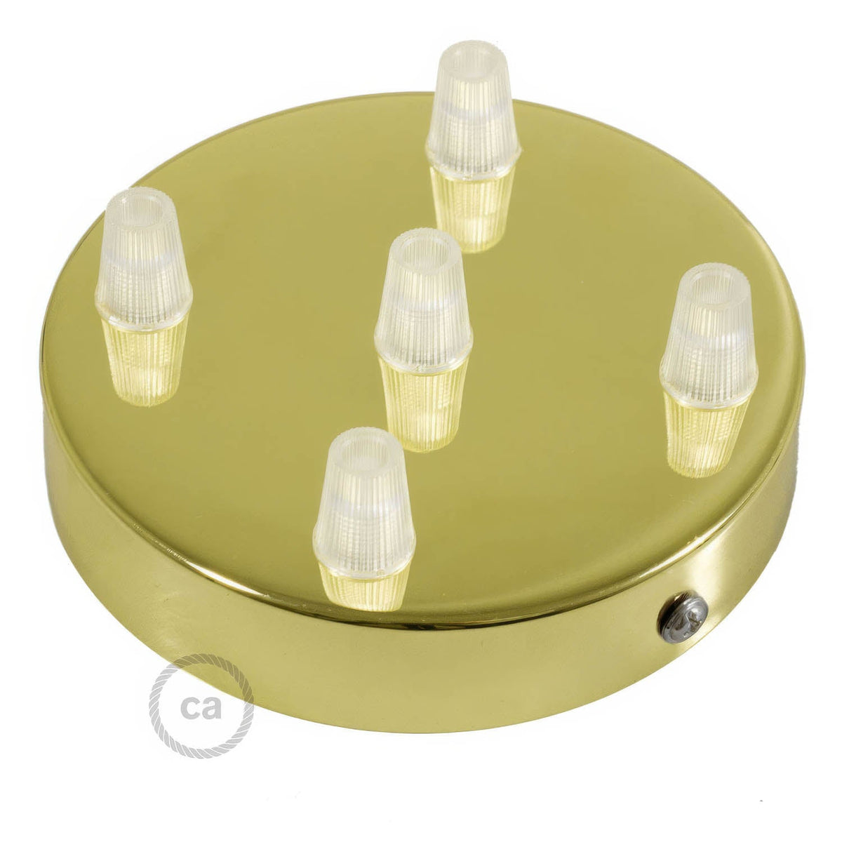 Kit rosone cilindrico in metallo a 5 fori - Ottone Conico