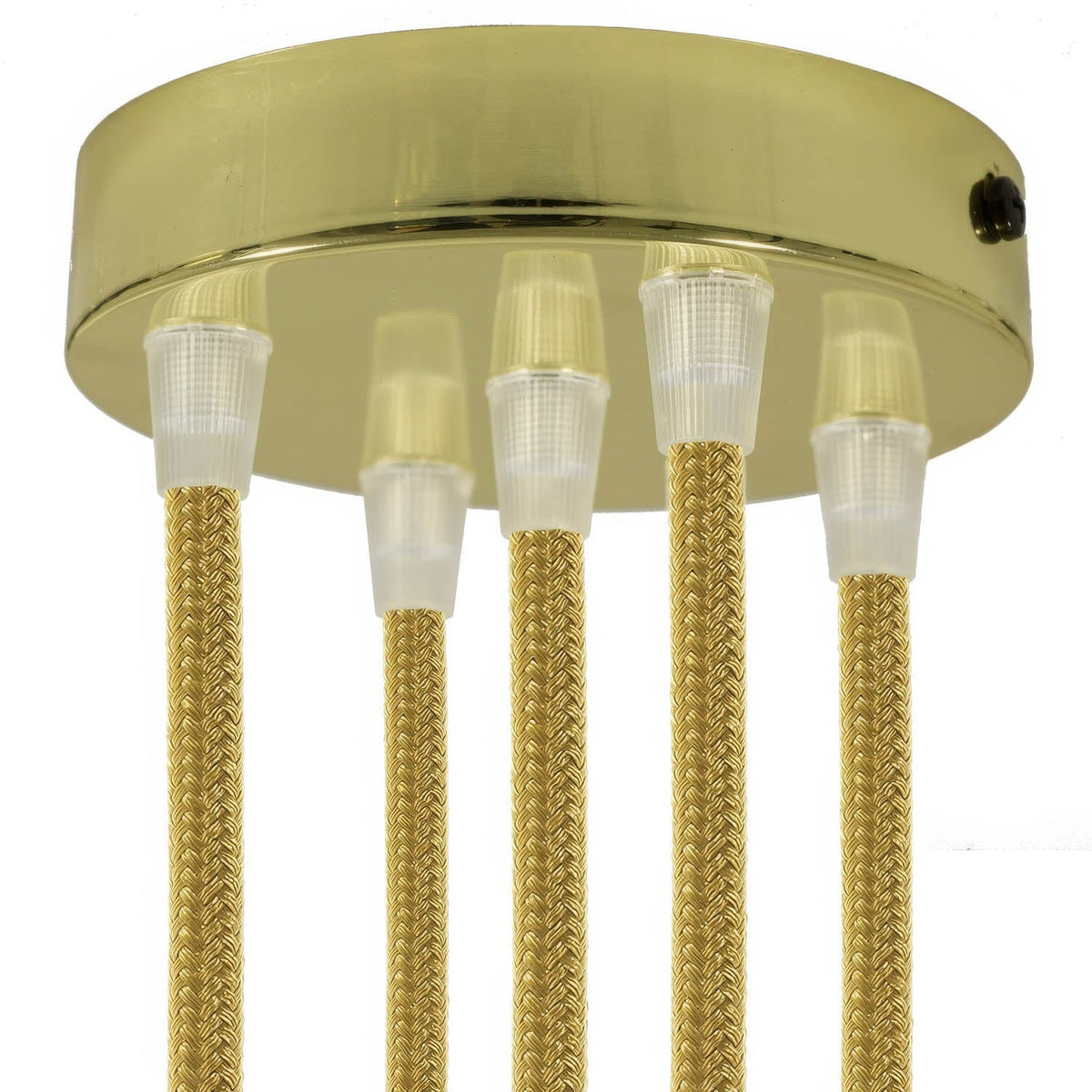 Kit rosone cilindrico in metallo a 5 fori - Ottone Conico