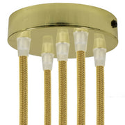 Kit rosone cilindrico in metallo a 5 fori - Ottone Conico