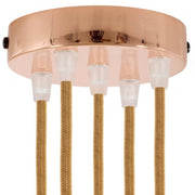 Kit rosone cilindrico in metallo a 5 fori - Rame Conico