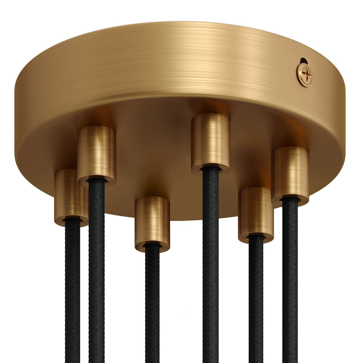 Kit rosone cilindrico in metallo a 6 fori - Bronzo satinato Cilindrico