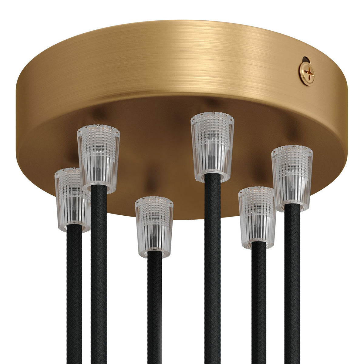 Kit rosone cilindrico in metallo a 6 fori - Bronzo satinato Conico
