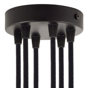 Kit rosone cilindrico in metallo a 6 fori - Nero Conico