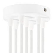 Kit rosone cilindrico in metallo a 7 fori - Bianco lucido Conico