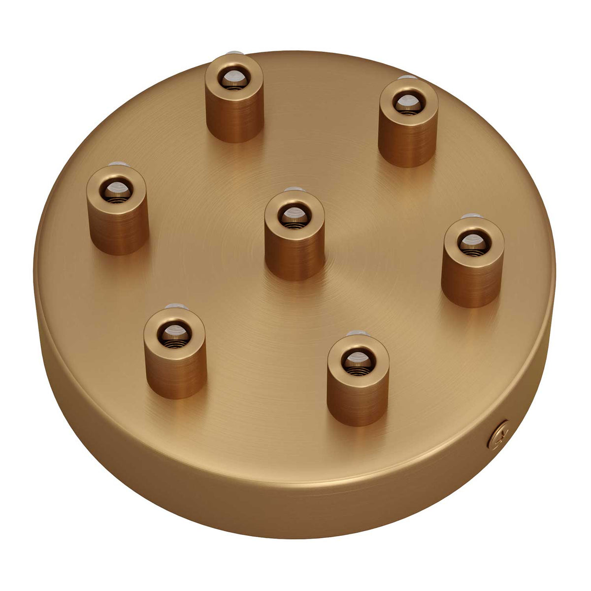 Kit rosone cilindrico in metallo a 7 fori - Bronzo satinato Cilindrico