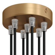 Kit rosone cilindrico in metallo a 7 fori - Bronzo satinato Conico