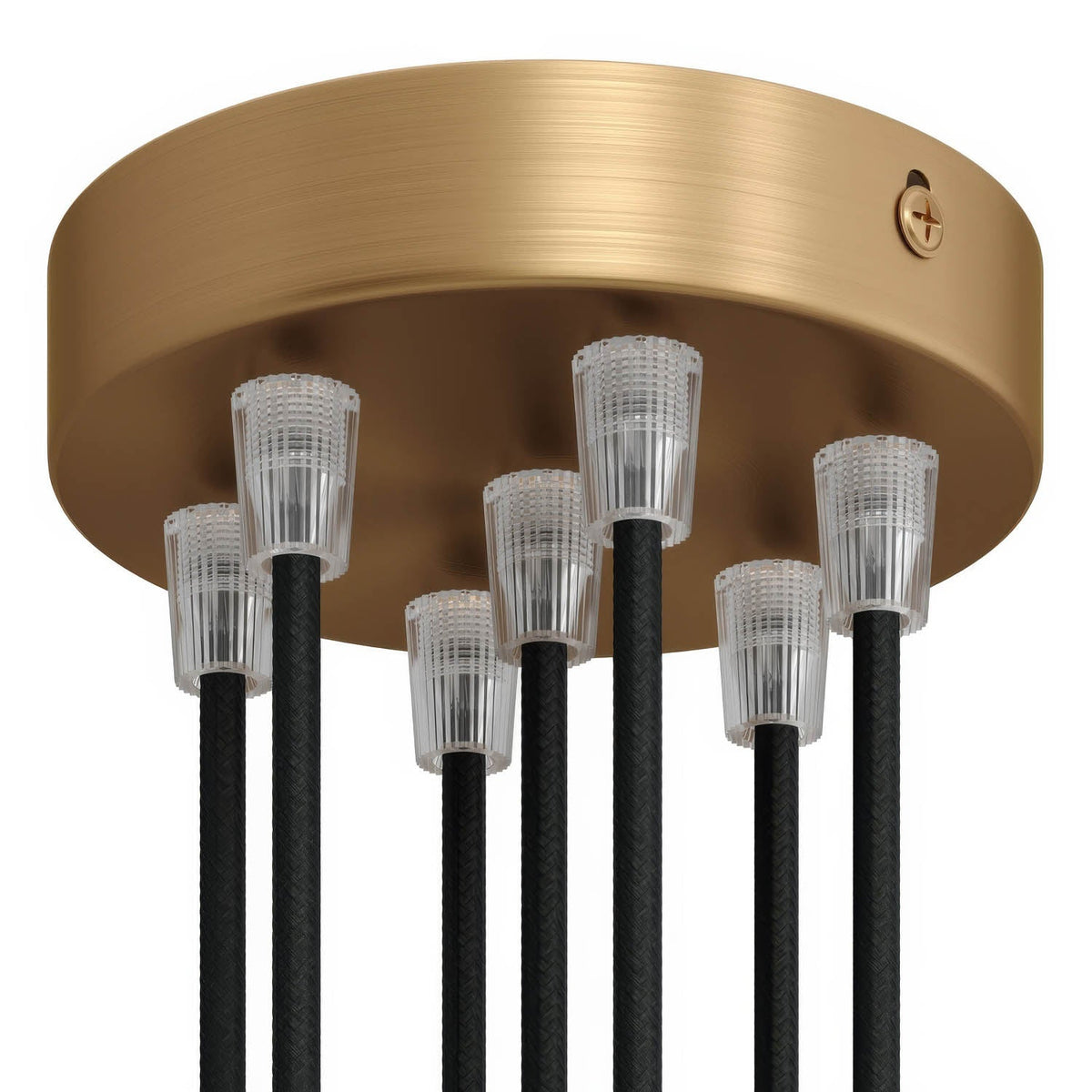 Kit rosone cilindrico in metallo a 7 fori - Bronzo satinato Conico