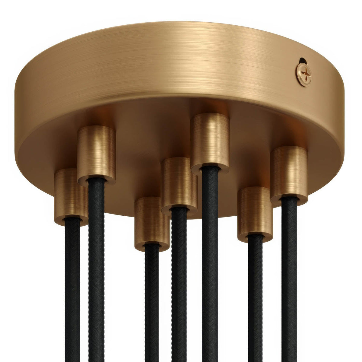 Kit rosone cilindrico in metallo a 7 fori - Bronzo satinato Cilindrico