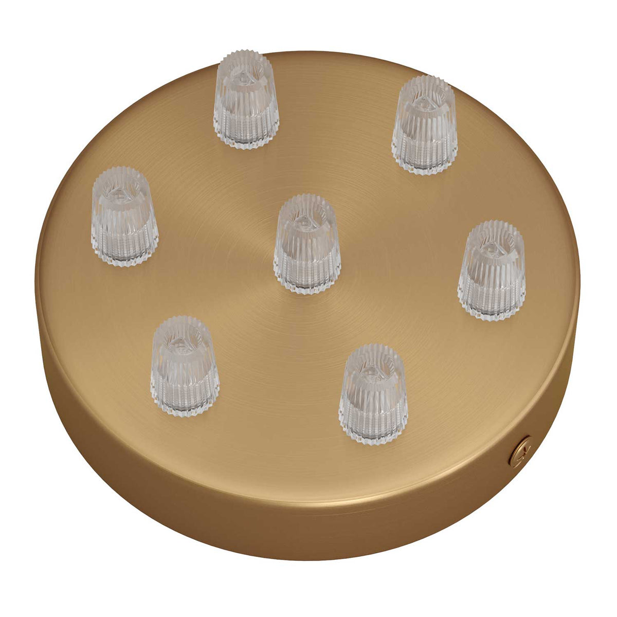 Kit rosone cilindrico in metallo a 7 fori - Bronzo satinato Conico