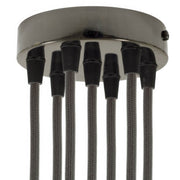 Kit rosone cilindrico in metallo a 7 fori - Nero perla Conico