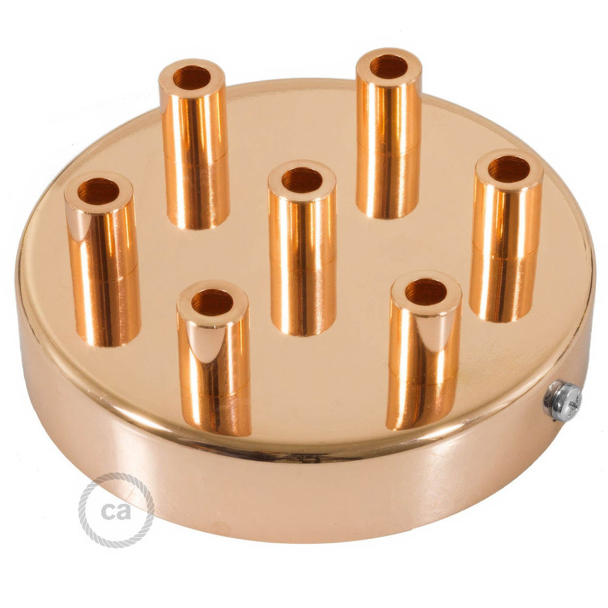 Kit rosone cilindrico in metallo a 7 fori - Rame Cilindrico
