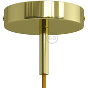 Kit rosone cilindrico in metallo con serracavo da 7 cm - Ottone