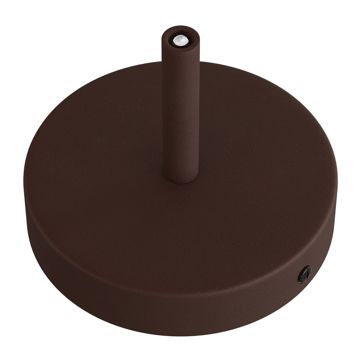 Kit rosone cilindrico in metallo con serracavo da 7 cm - Ruggine scura verniciata