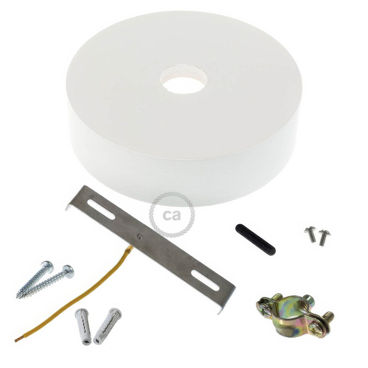 Kit rosone in legno per cordone 2XL - Bianco