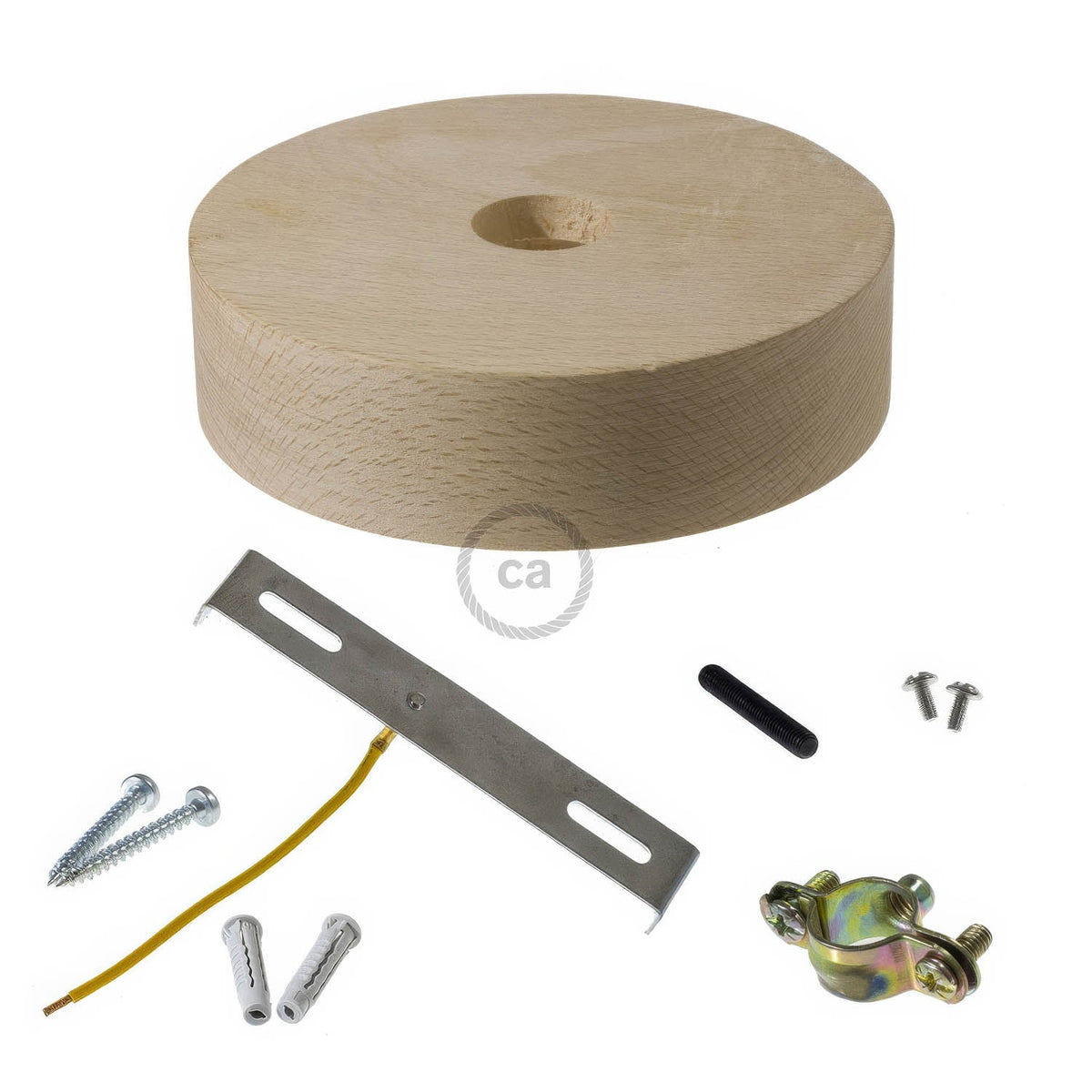 Kit rosone in legno per cordone 2XL - Neutro