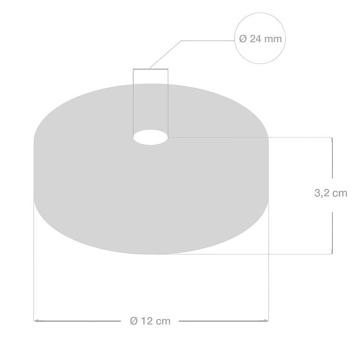 Kit rosone in legno per cordone 2XL - Neutro