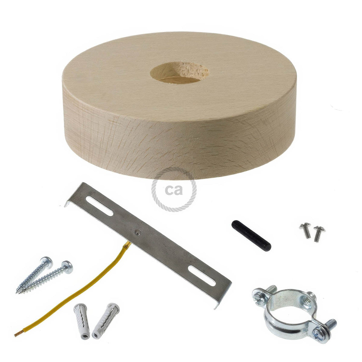 Kit rosone in legno per cordone 3XL - Neutro