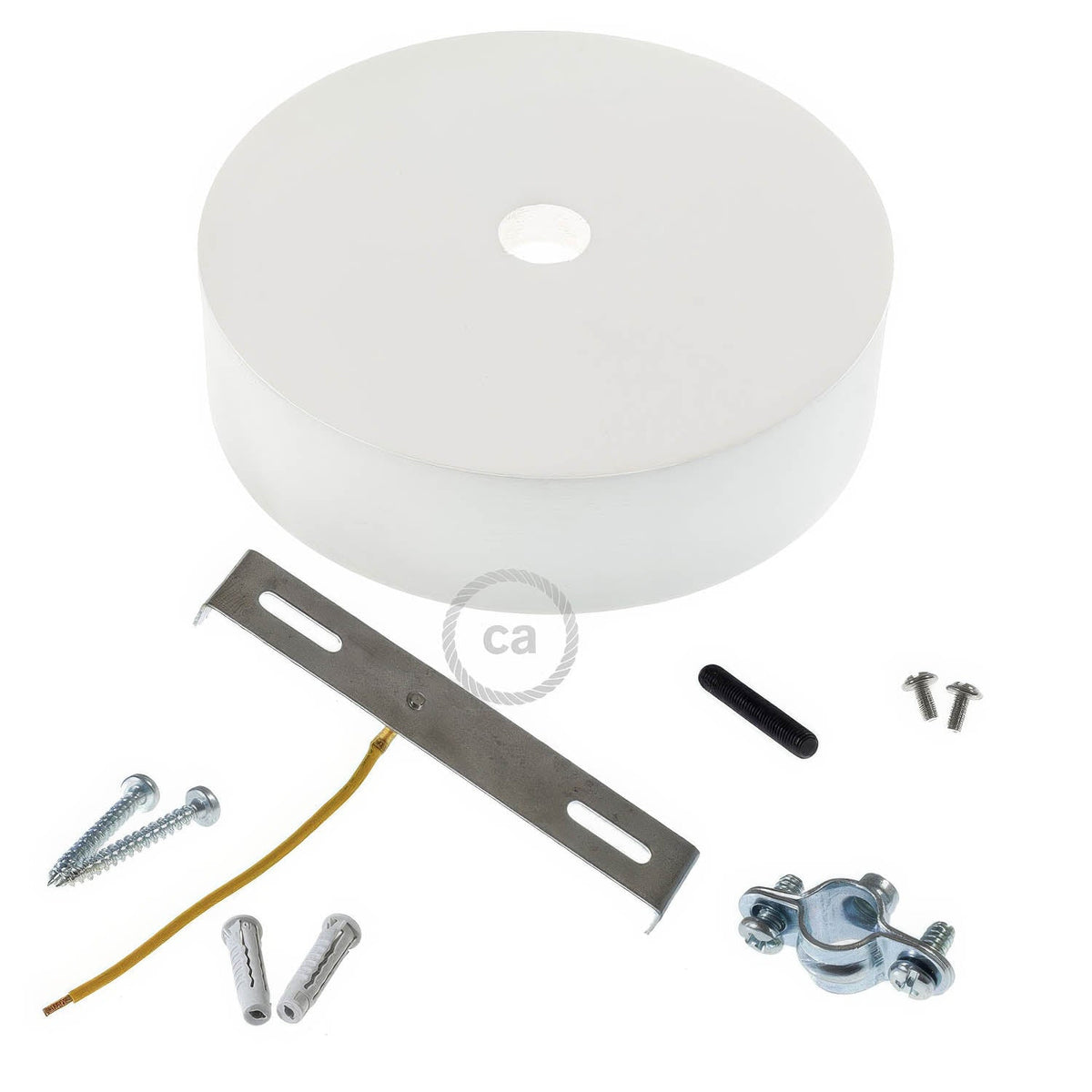 Kit rosone in legno per cordone XL - Bianco